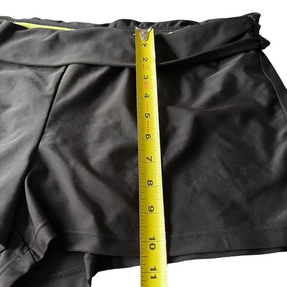 Athleta Splash Swim Shorts in Black Large Lined briefs Foldover Waistband - Picture 5 of 11